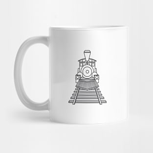 Hand drawn cute black locomotive Mug